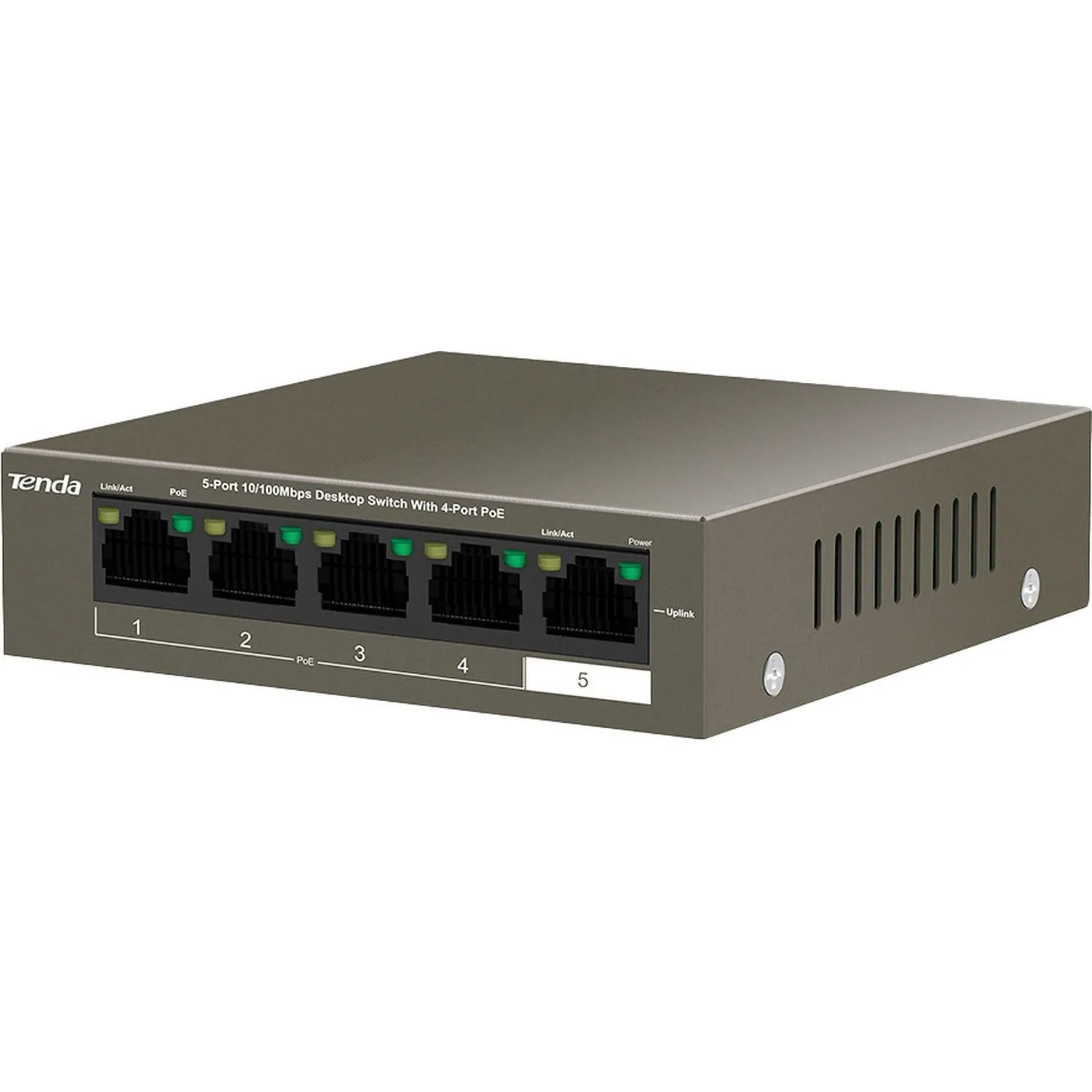 Коммутатор Tenda TEF1105P-4-38W 4 порта PoE+ (35W) - фото 3
