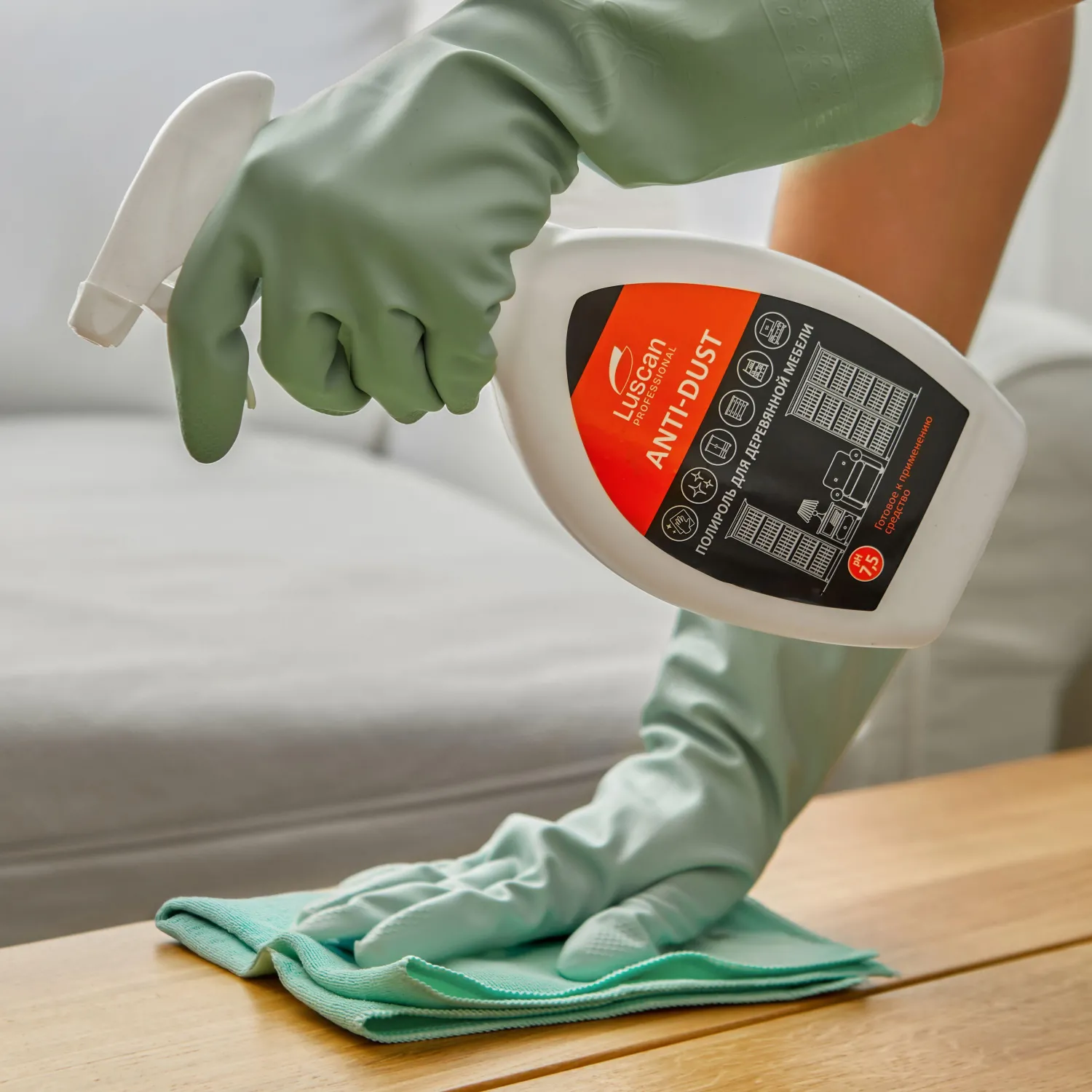 Профхим интерьер очист-полироль д/дер. мебели Luscan Prof/Anti-dust, 0,5л - фото 6