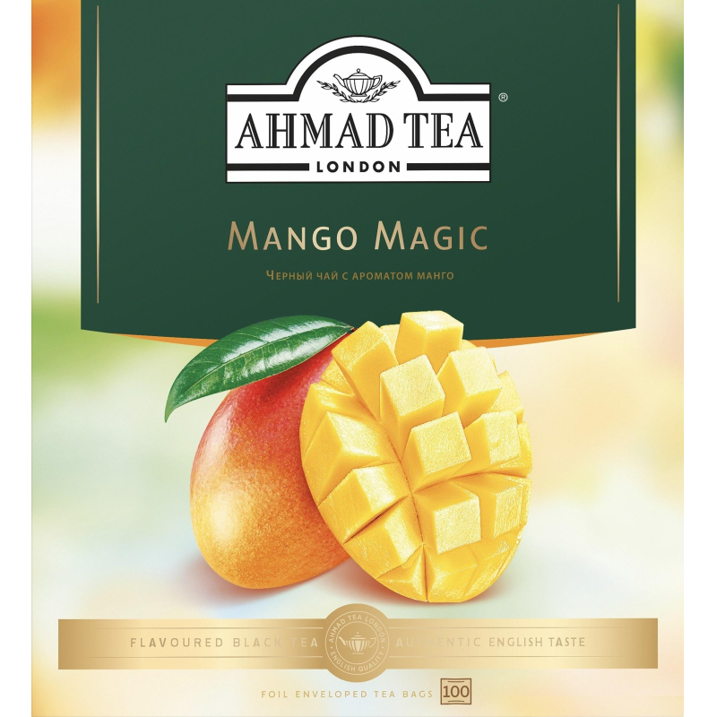 Чай Ahmad Tea Чай Магия Манго, черный, пакетики в конвертах, 100х1,5г/уп - фото 1