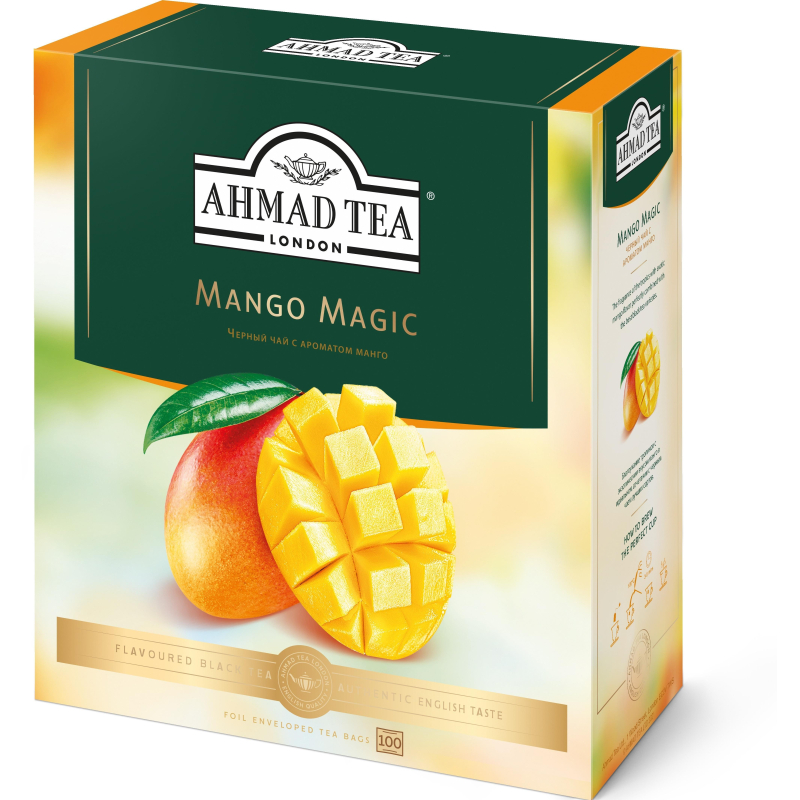 Чай Ahmad Tea Чай Магия Манго, черный, пакетики в конвертах, 100х1,5г/уп - фото 3