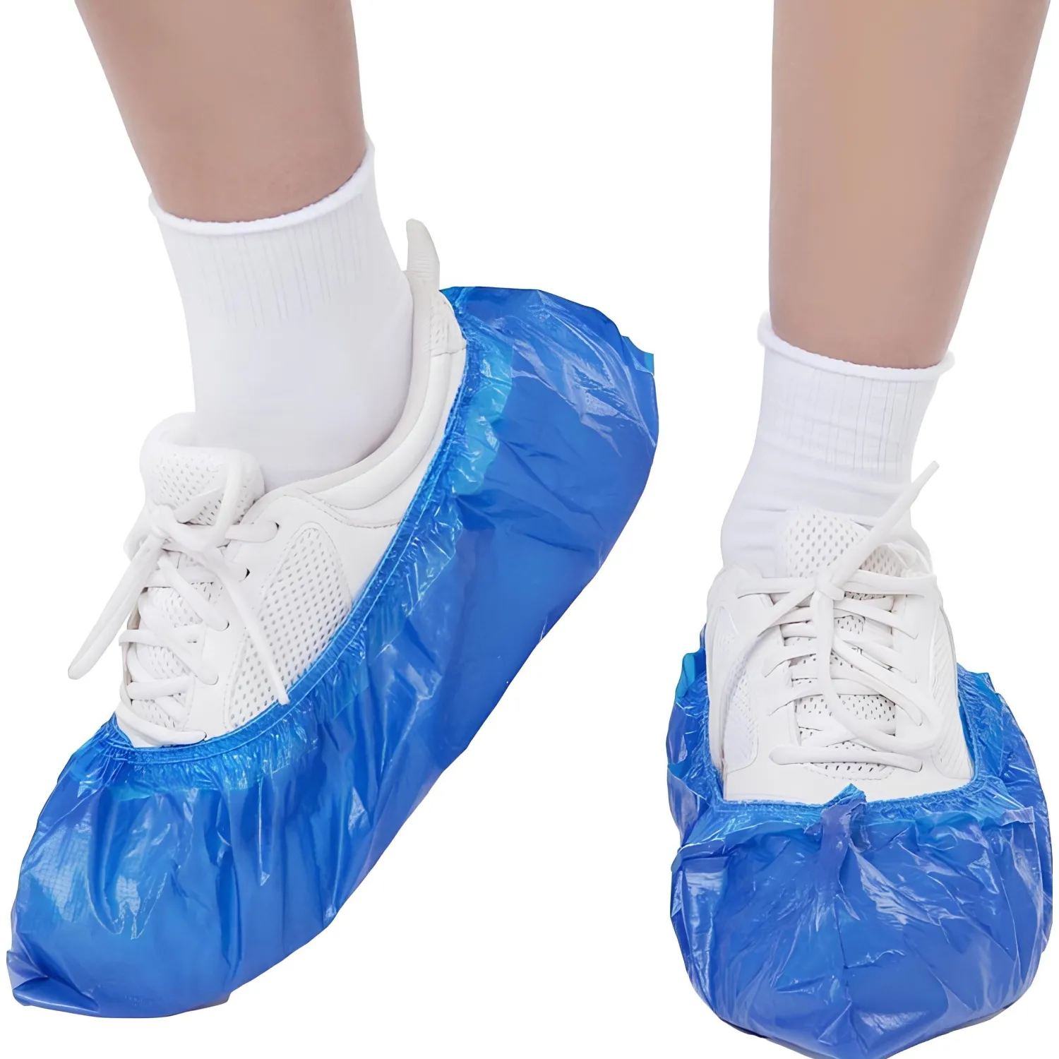 Бахилы п/э Elegreen Особопр. (с2.р)дв,син,ГППНД2-8/18/2р-С-С 6г,50пар/уп - фото 1