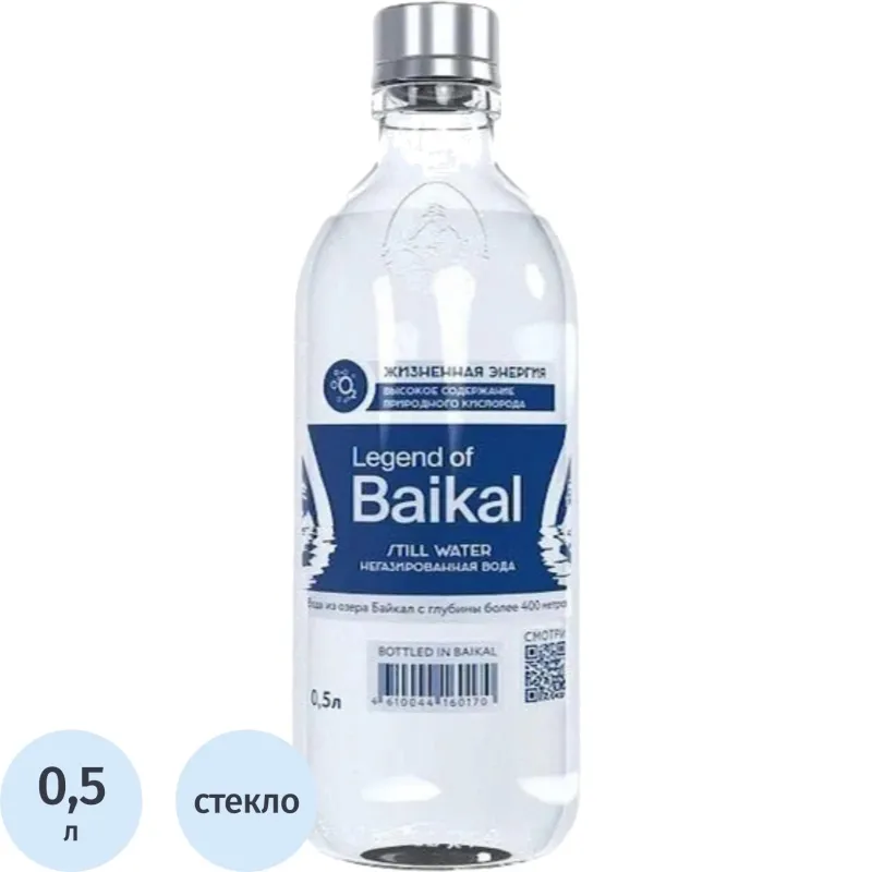 Вода питьевая LEGEND of BAIKAL негаз 0,5 л стек - фото 1