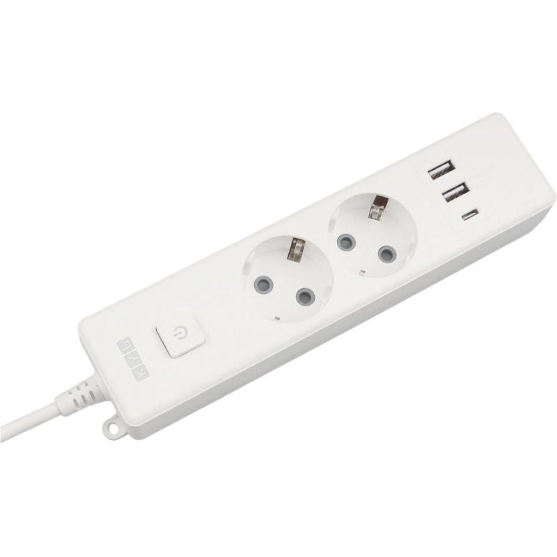 Удлинитель Power Cube, 2р/1.9м выкл.,3USB, 3.5кВт,16А,3x1,0 белый(PC-4-2M) - фото 4