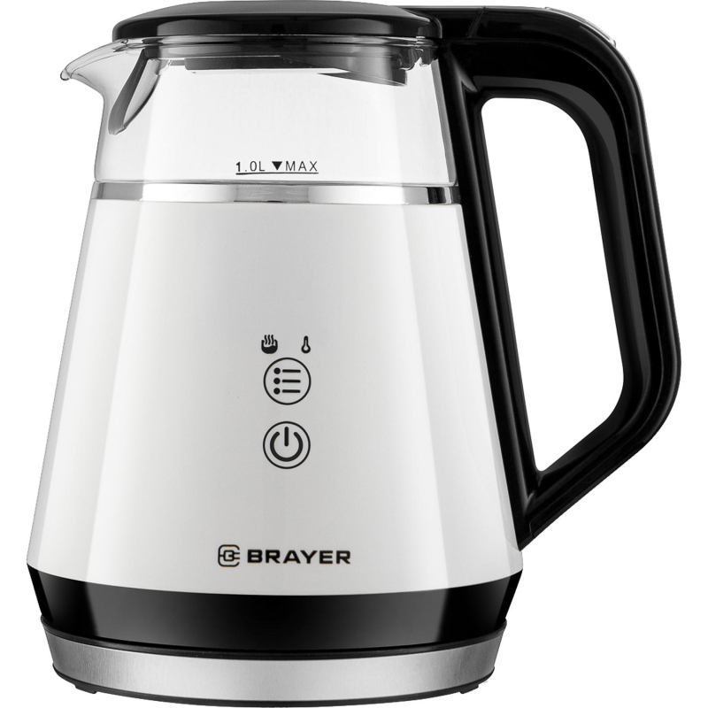 Чайник BRAYER 1084BR, электрический,1100Вт,1л,Cool Touch,cенс. упр,автооткл - фото 1