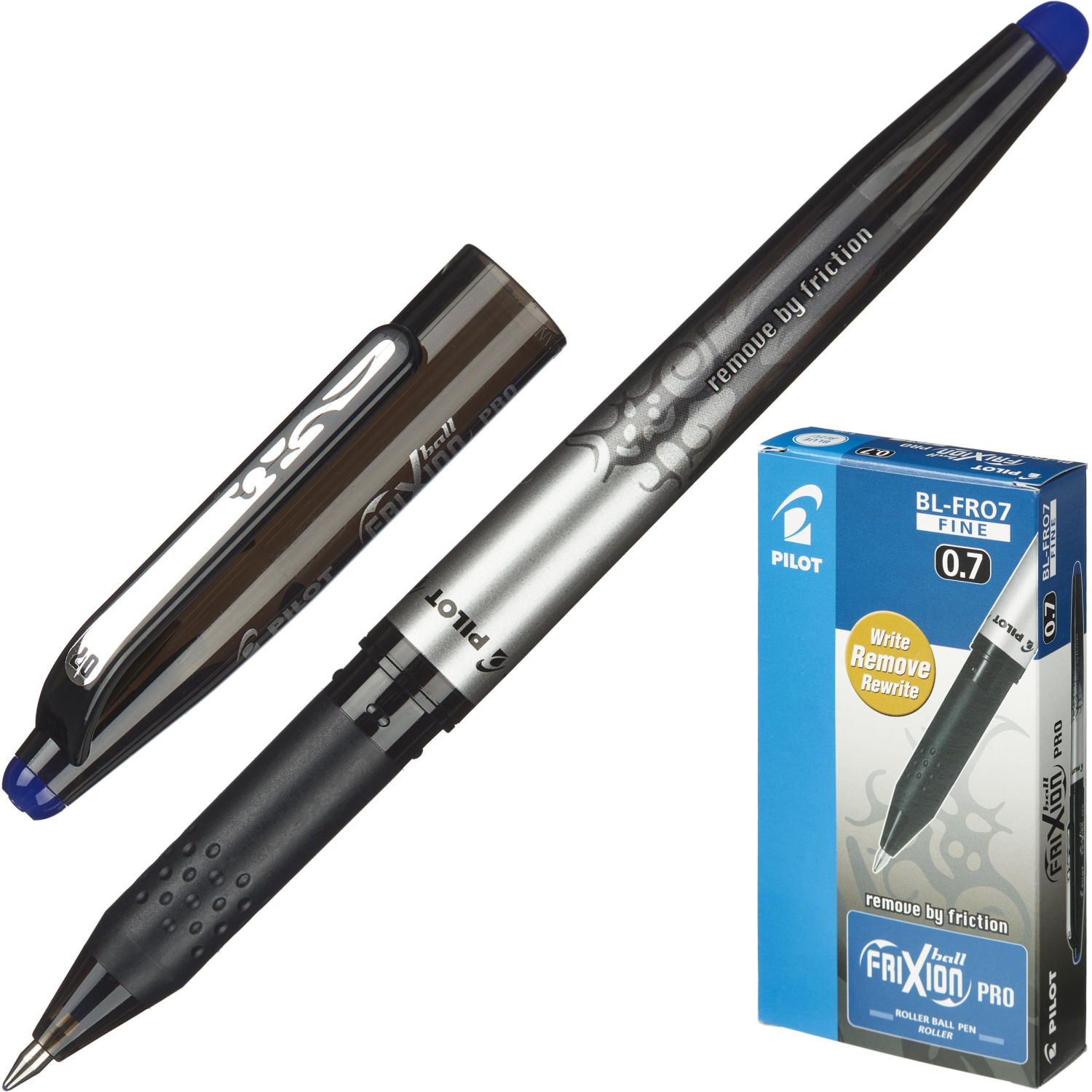 Ручка гелевая PILOT BL-FRO7 Frixion Pro резин.манжет. 0,35мм синий - фото 2
