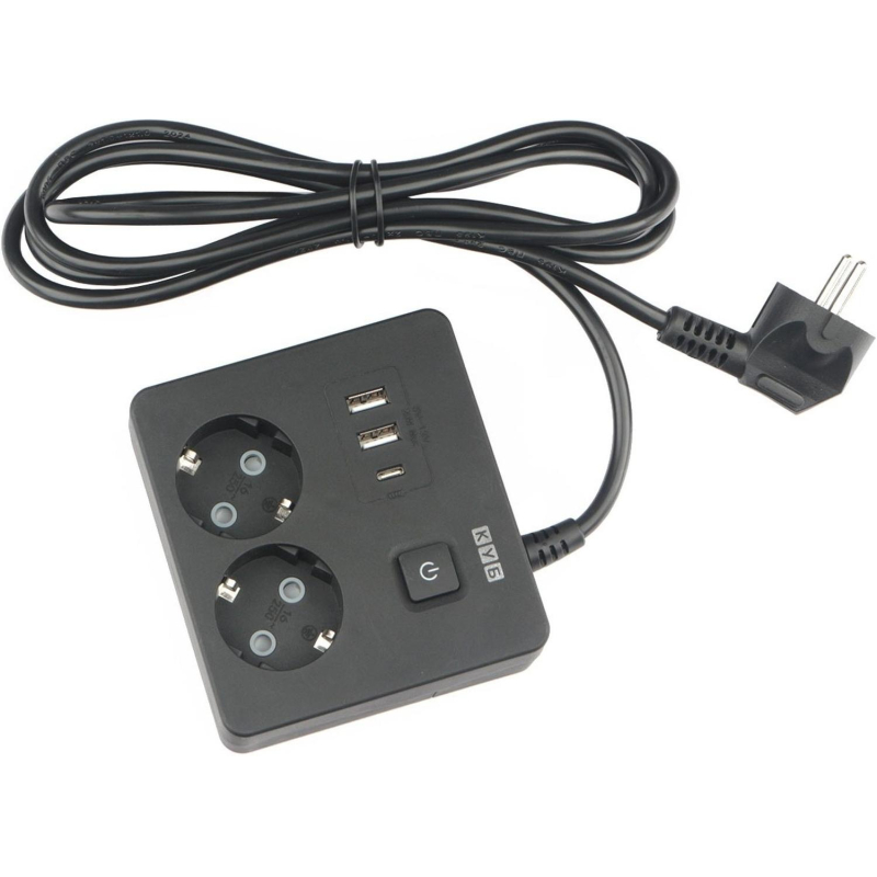 Удлинитель Power Cube, 2р,3USB, 3500 Вт, 16А,1.9 м, 3x1,0 черн.(PC-1B-2M) - фото 4