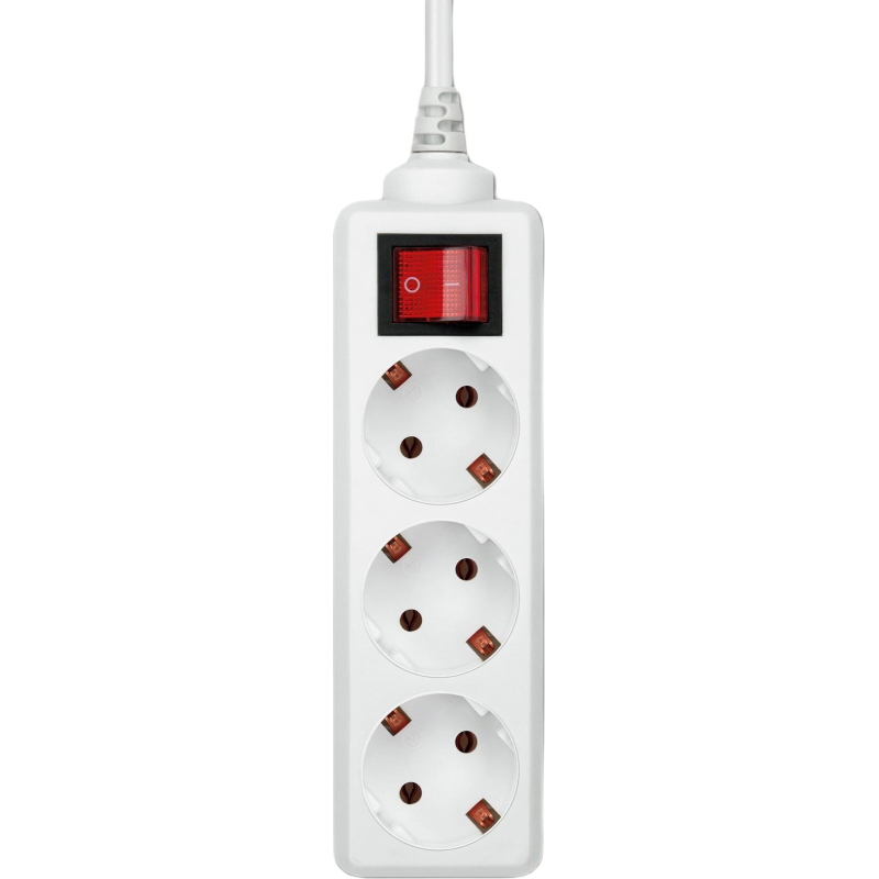 Удлинитель Buro BU-PS3.3/W 3м (3 розетки) белый (пакет ПЭ) - фото 3