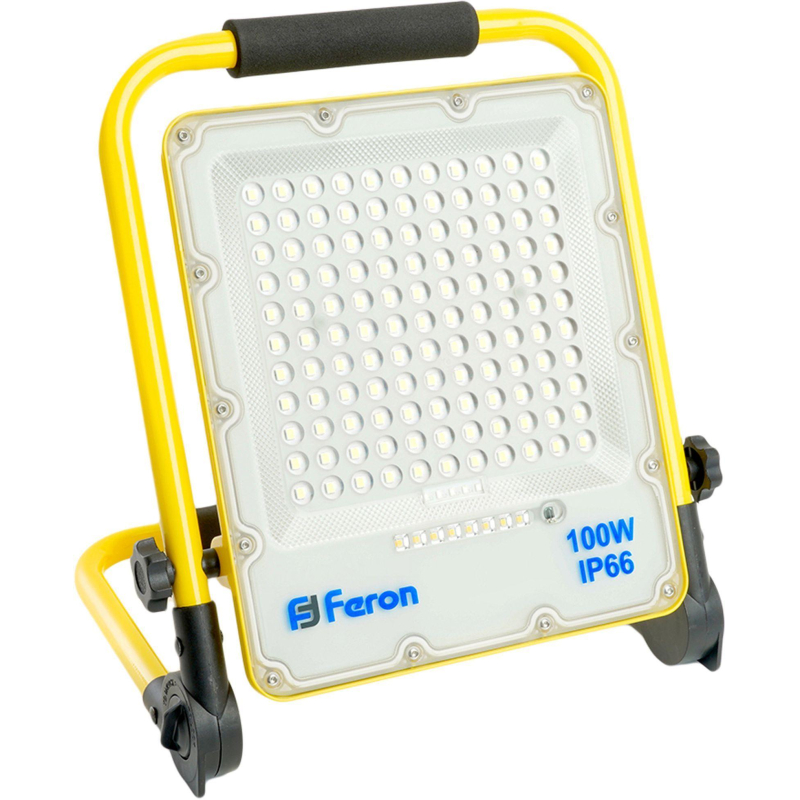 Прожектор светодиодный Feron LL-952 переносной с з/у IP66 100W 6400K(48677) - фото 1