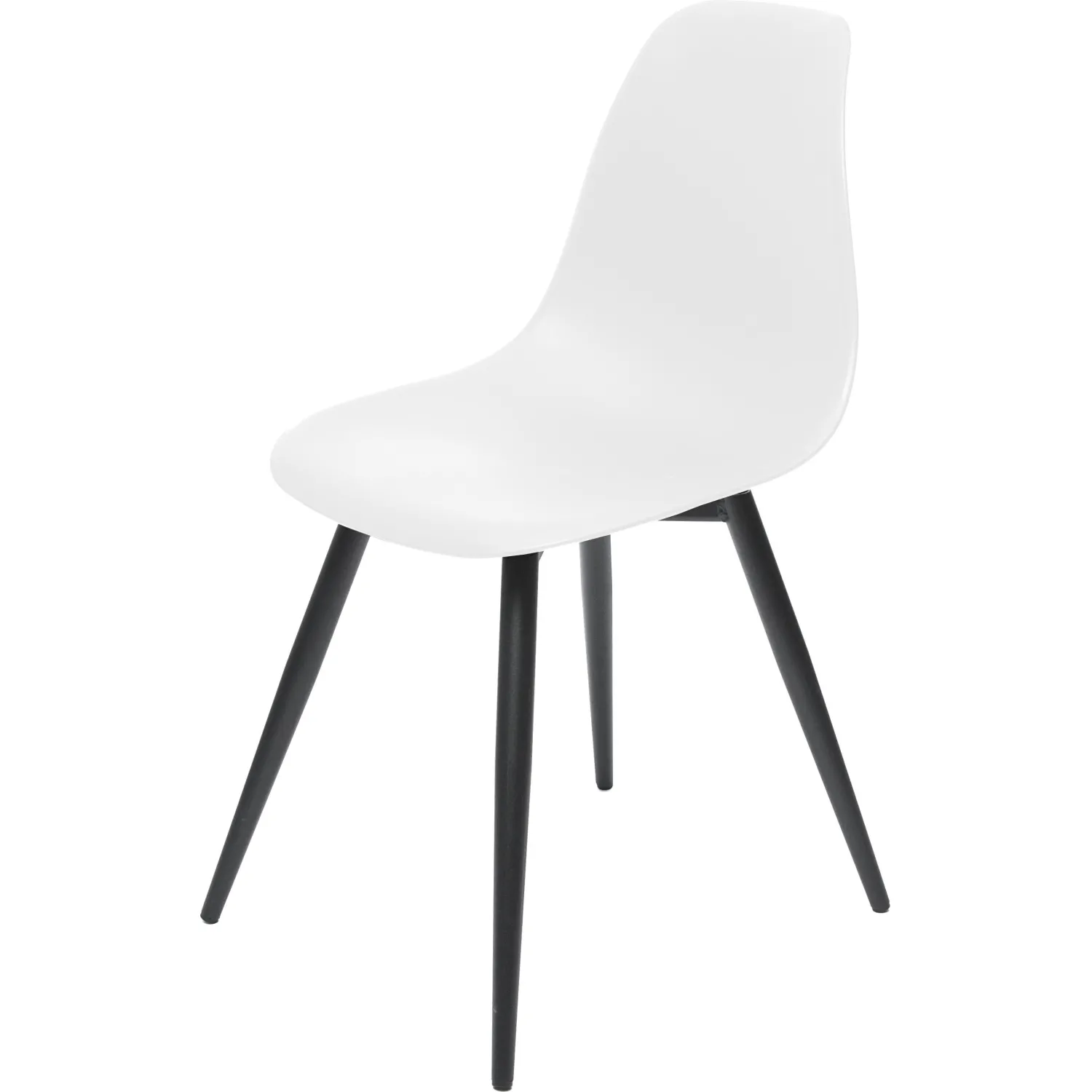 Стул EAMES PLAST HN BLACK (BOX-4) (KM) RU K01 белый/черный - фото 1