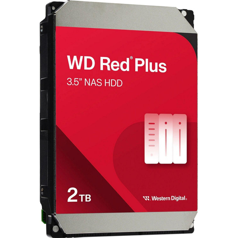 Жесткий диск Western Digital Red Plus 2TB, SATA, 5400rpm, 64МB(WD20EFPX) - фото 2