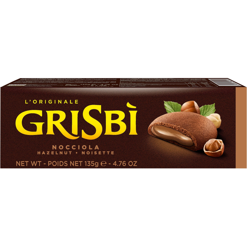 Печенье Grisbi с начинкой из орехового крема, 135г - фото 1