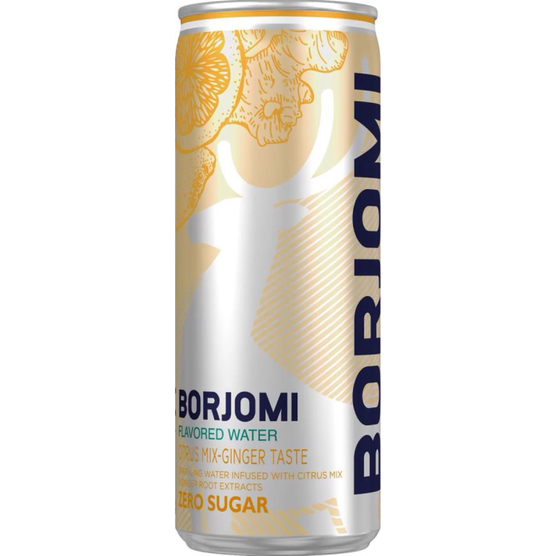 Напиток Боржоми Flavored Water Цитрус-Имбирь без сахара ж/б 330мл - фото 1