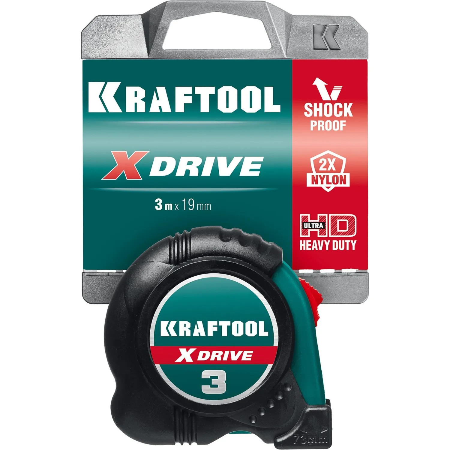 Рулетка KRAFTOOL  X-Drive, 3 м х 19 мм (34122-03-19) - фото 3