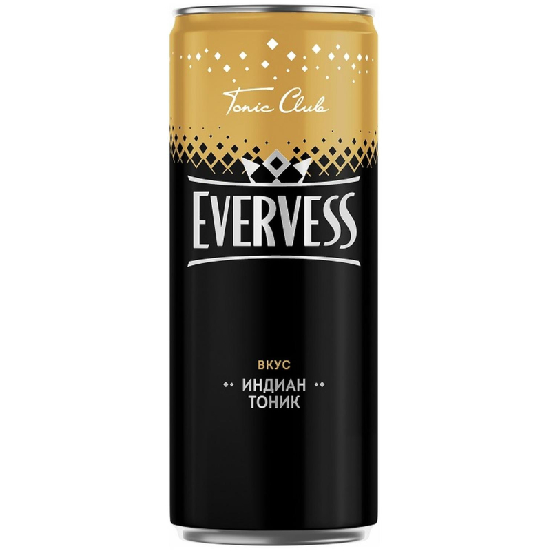 Напиток Evervess Tonic club Индиан Тоник газированный ж/б 0,33л - фото 1