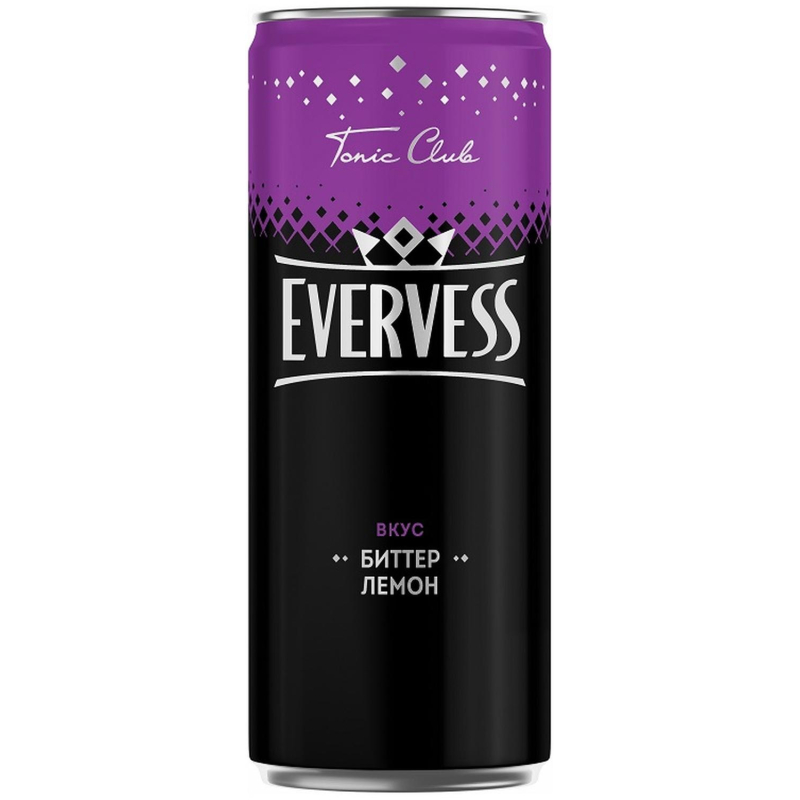 Напиток Evervess Tonic club Биттер Лемон газированный ж/б 0,33л - фото 1