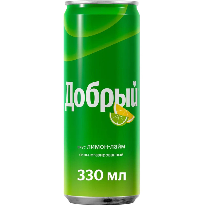 Напиток Добрый Лимон-Лайм газ. 0,33л ж/б - фото 1