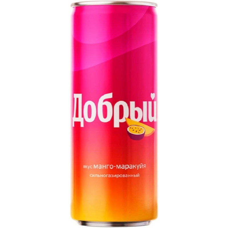 Напиток Добрый Манго-Маракуя газ. 0,33л ж/б - фото 1