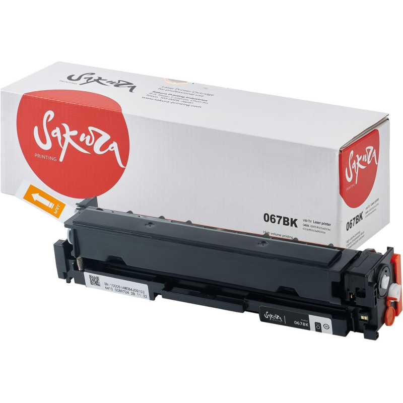 Картридж лазерный Sakura 067 BK чер. для Canon LBP631/MF651/MF657 - фото 1