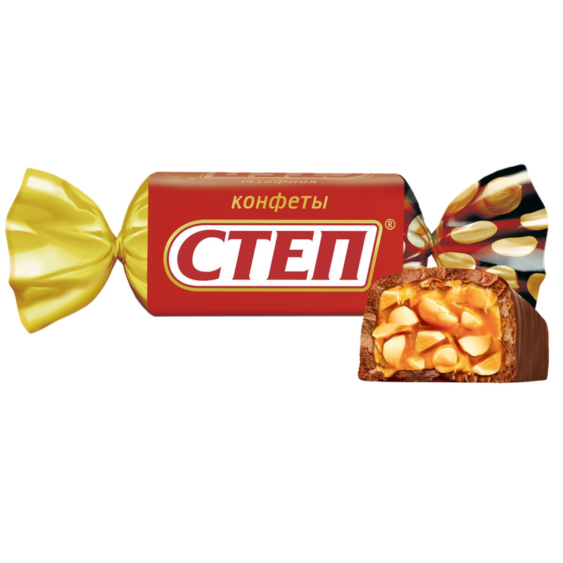 Конфеты шоколадные Степ Золотой с орехом 174г - фото 2