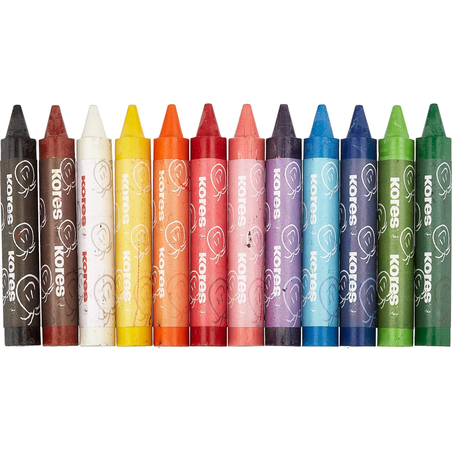 Мелки восковые 12цв трехгранные KRAYONES Jumbo Kores 33141.02 - фото 2