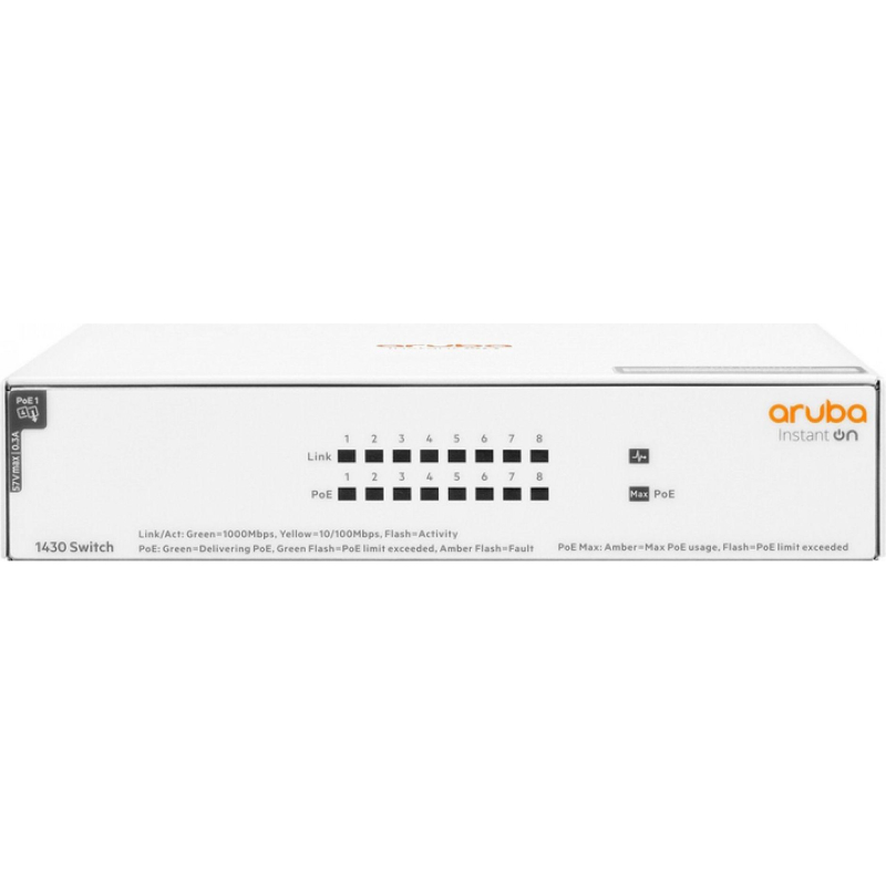 Коммутатор HPE Aruba Instant On 1430 8G Class4 PoE 64W - фото 1
