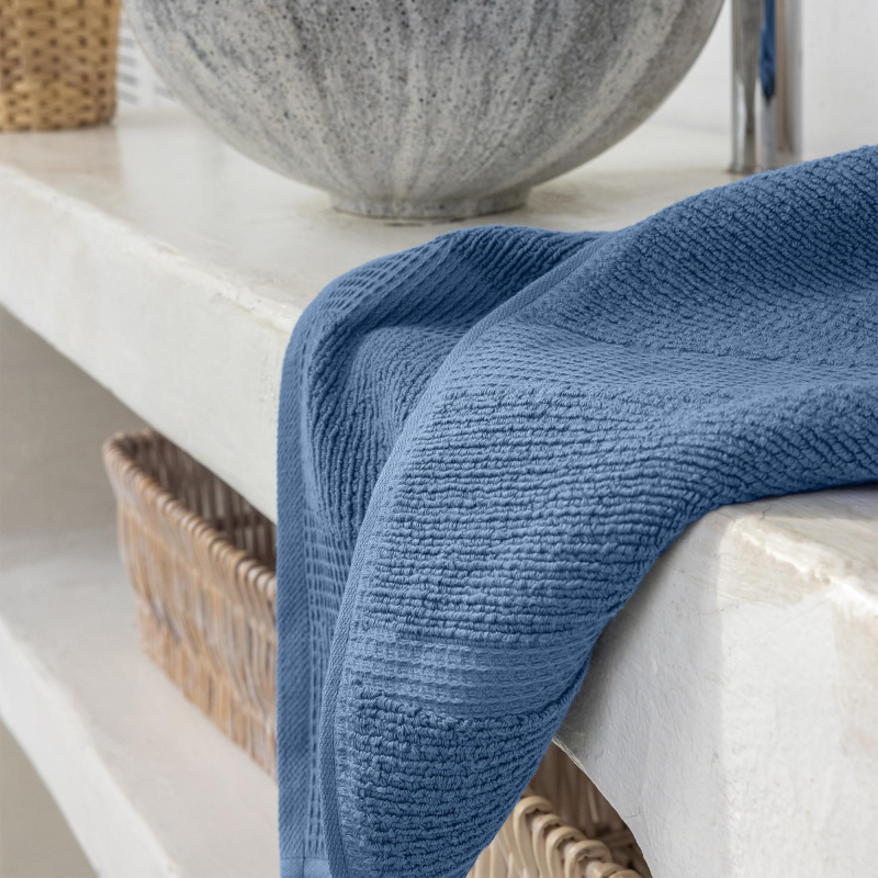 Полотенце махровое Verossa 70х140 Wave Texture, 480 гр/м2, синий, 797264 - фото 4
