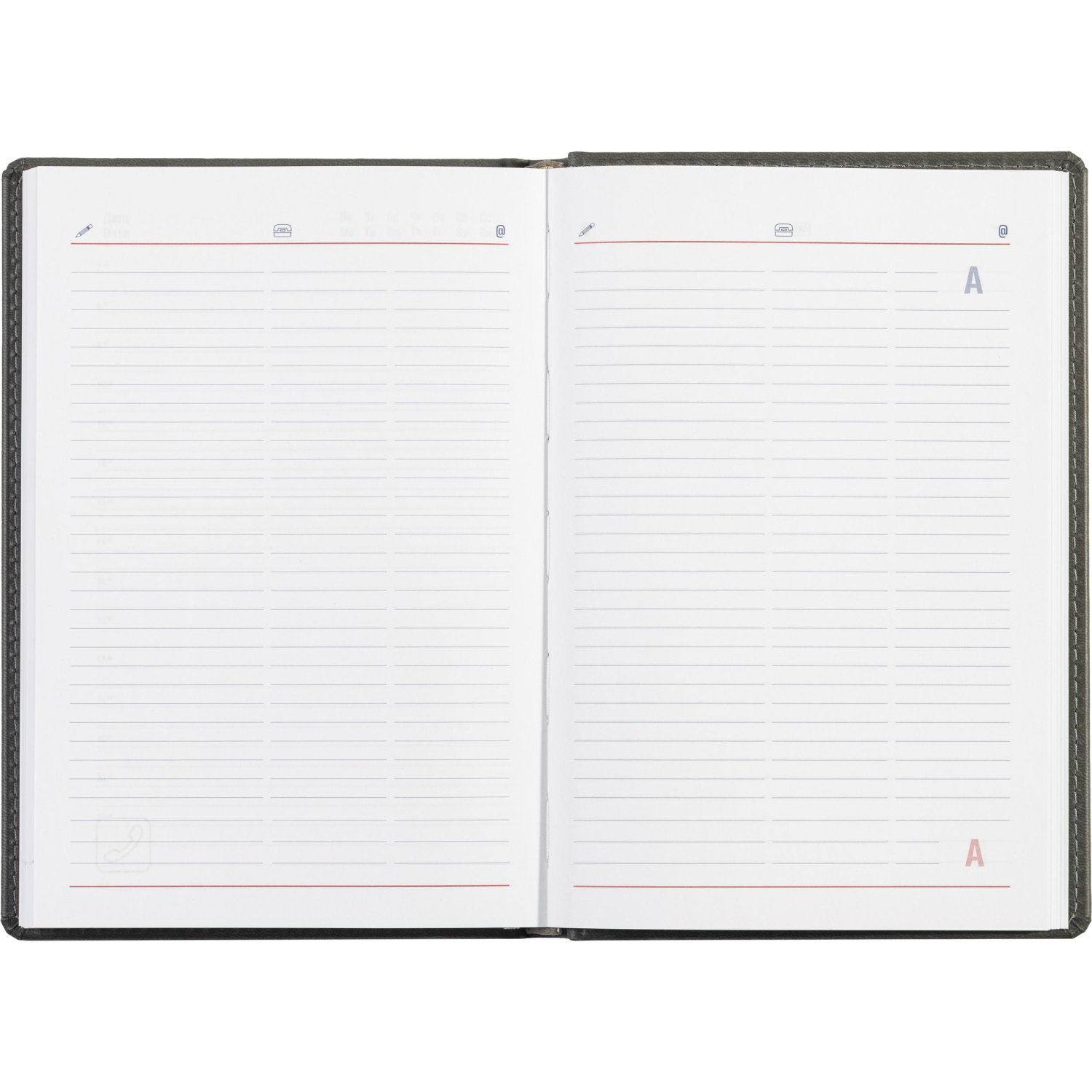 Ежедневник недатированный серый,А5,143х210мм,176л,ATTACHE Сиам - фото 18