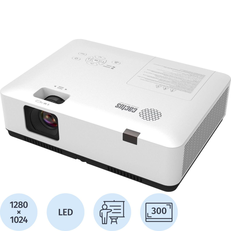 Проектор Cactus CS-S3.WT 3LCD 43000Lm LS 4300Lm ANSI 15000:1 (10000час) - фото 1