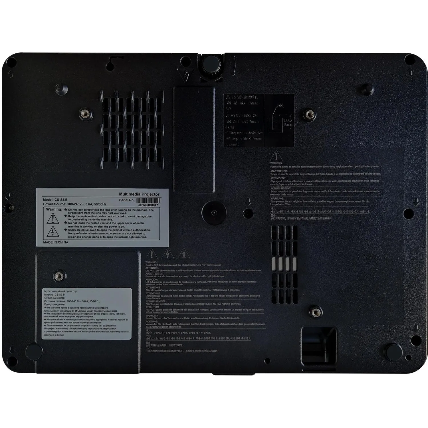Проектор Cactus CS-S2.B 3LCD 40000Lm LS 4000Lm ANSI 15000:1 (10000час) - фото 7