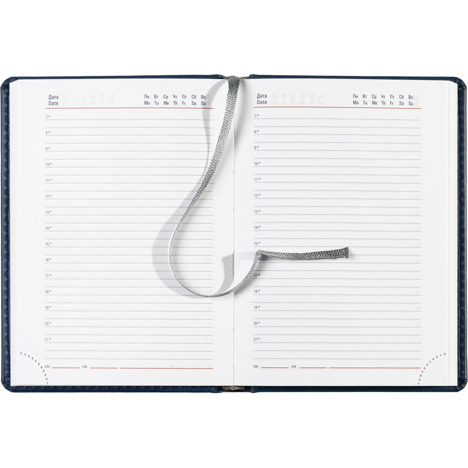 Ежедневник недатированный синий,А6,110х155мм,176л,ATTACHE Сиам - фото 16