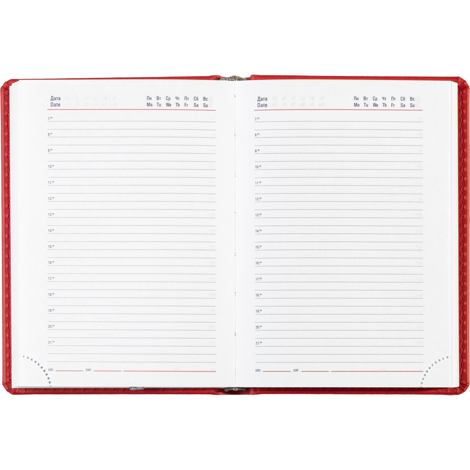 Ежедневник недатированный красный,А6,110х155мм,176л,ATTACHE Сиам - фото 16