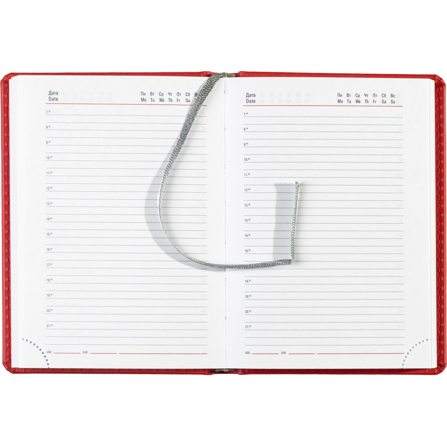 Ежедневник недатированный красный,А6,110х155мм,176л,ATTACHE Сиам - фото 17