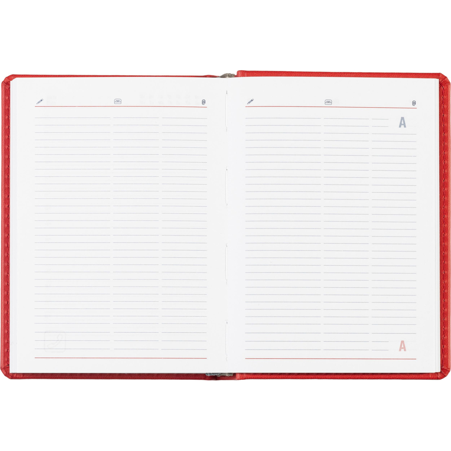 Ежедневник недатированный красный,А6,110х155мм,176л,ATTACHE Сиам - фото 19