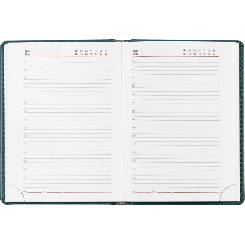 Ежедневник недатированный бирюзовый,А6,110х155мм,176л,ATTACHE Сиам - фото 16