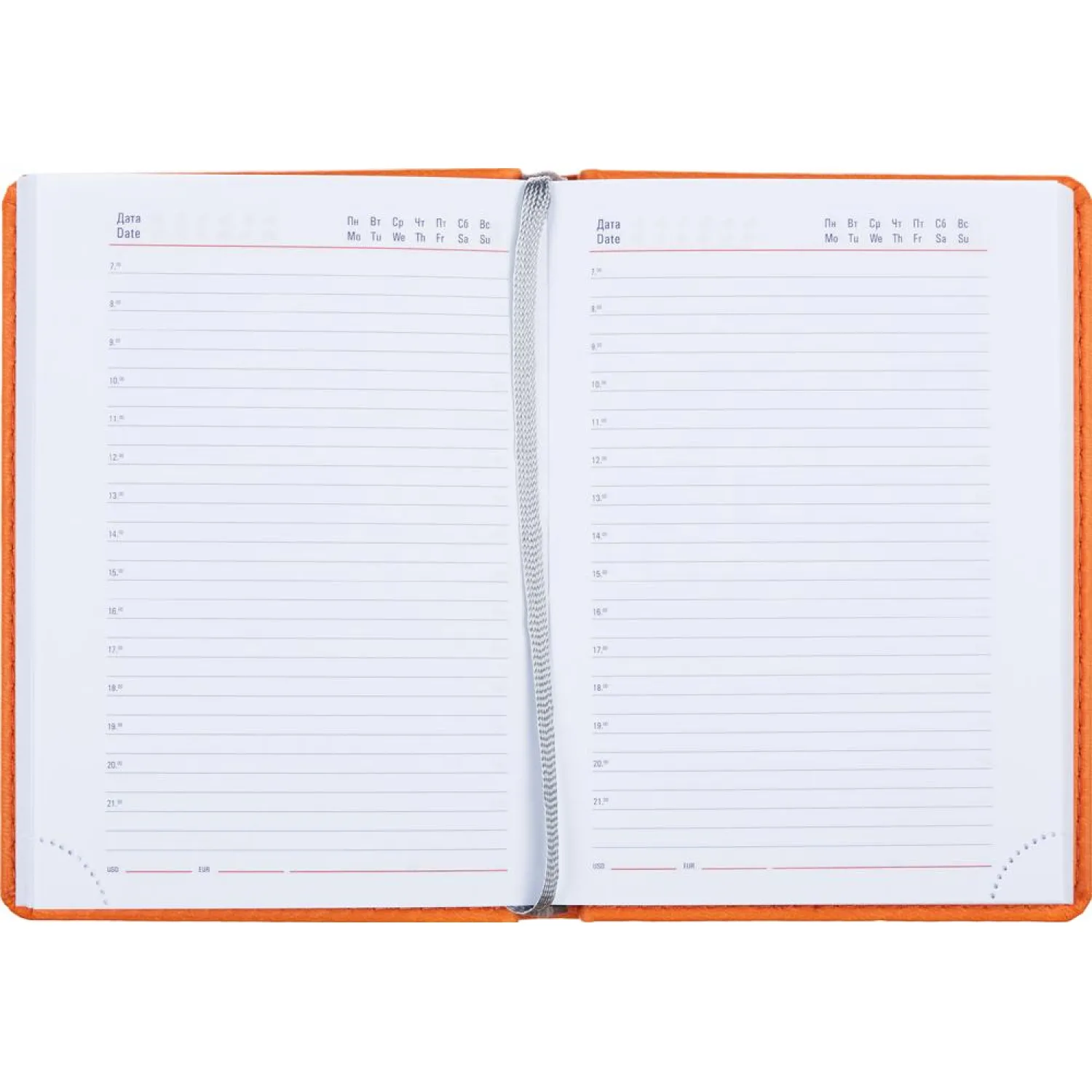 Ежедневник недатированный оранжевый,А6,110х155мм,176л,ATTACHE Сиам - фото 3