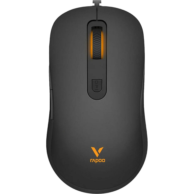 Мышь компьютерная RAPOO V16RGB проводная, цвет - черный - фото 2
