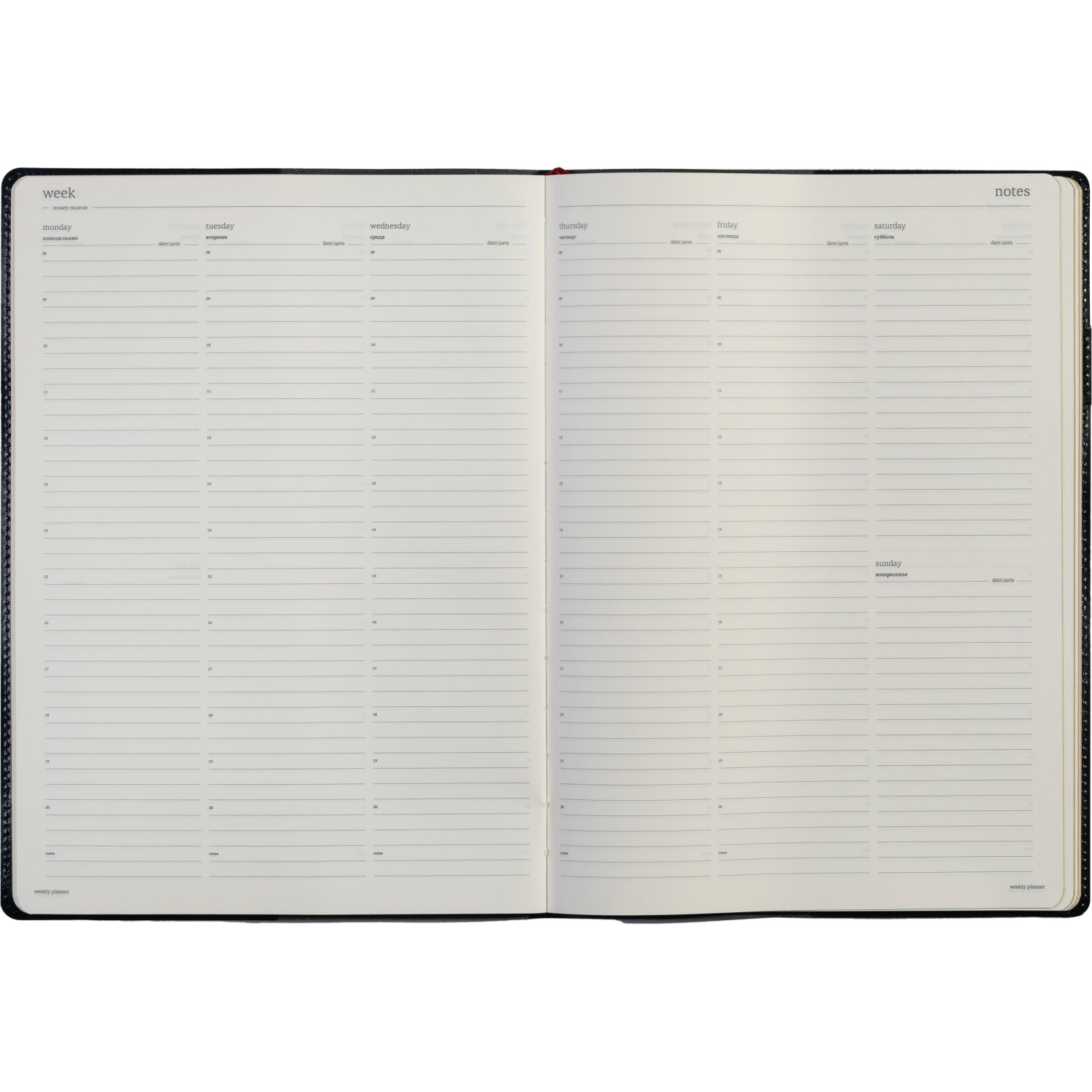 Еженедельник недатированный синий,A4,222х302мм,128 стр.,Br.V.PROFY 3-098/01 - фото 18