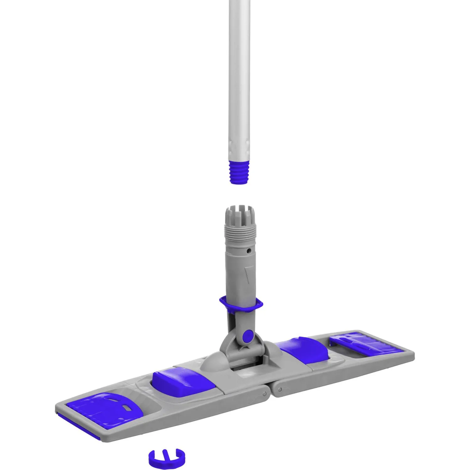 Держатель МОПа универс/зажимы, пластик LuscanProf  40х11см, серый/синий - фото 5