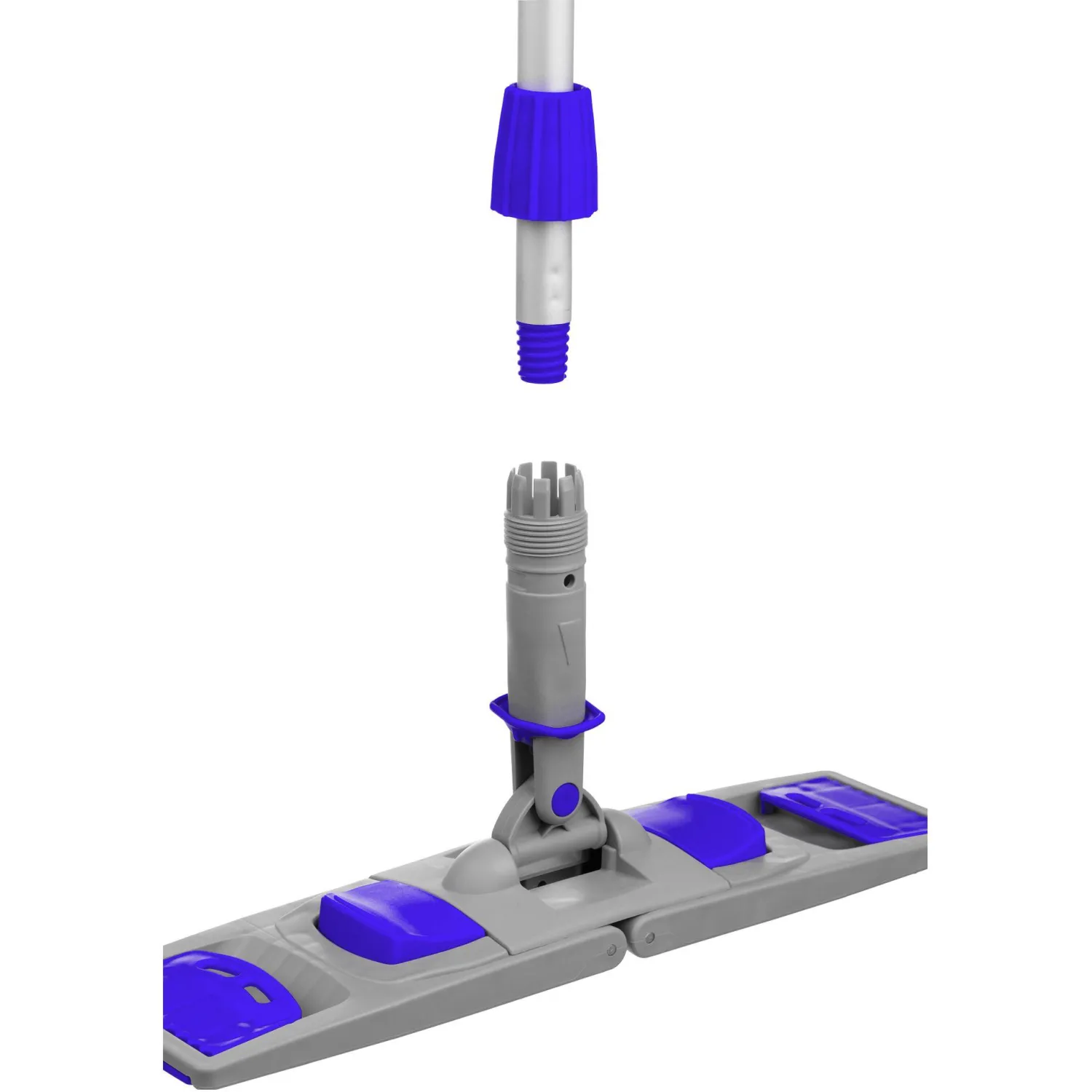 Держатель МОПа универс/зажимы, пластик LuscanProf  40х11см, серый/синий - фото 6