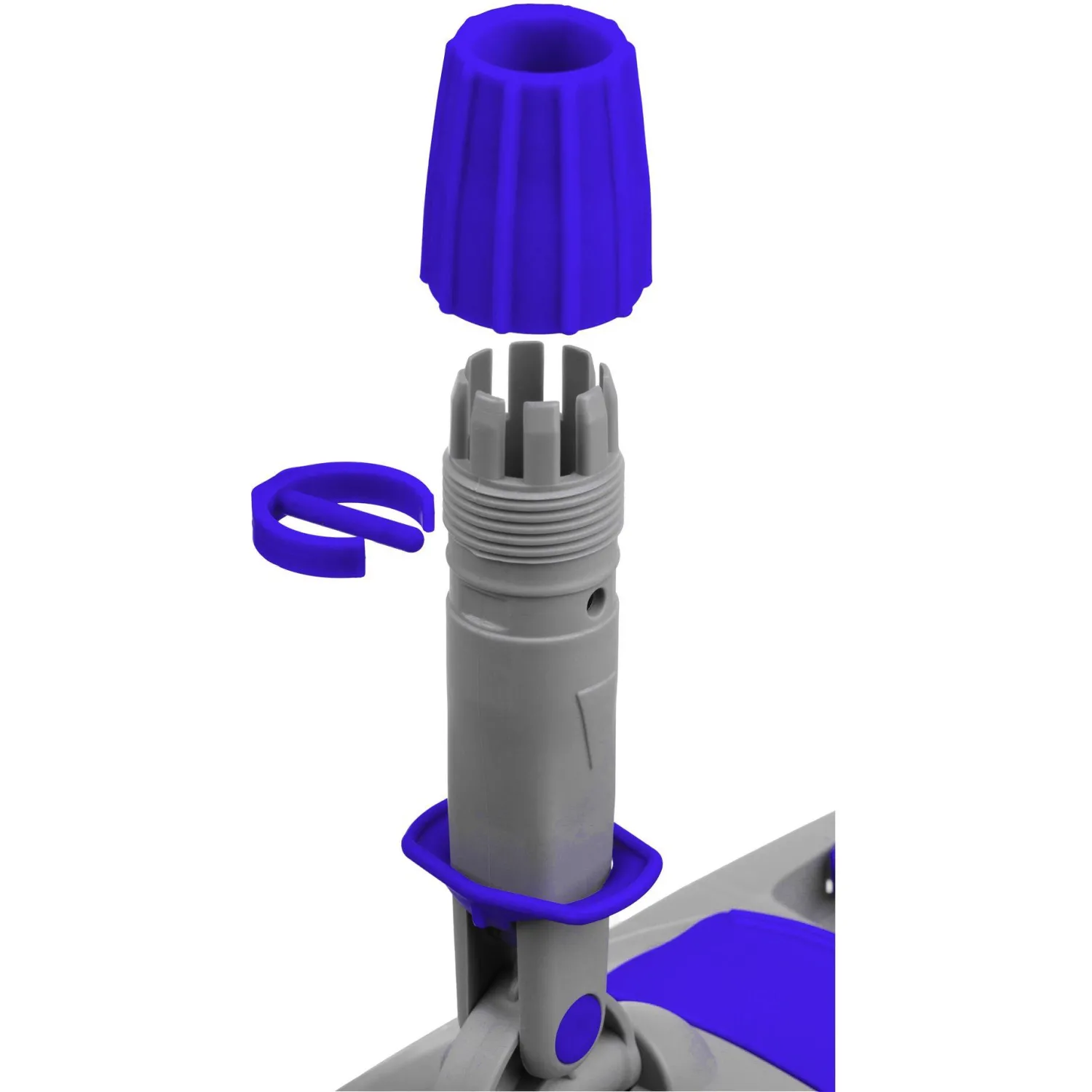 Держатель МОПа универс/зажимы, пластик LuscanProf  40х11см, серый/синий - фото 9