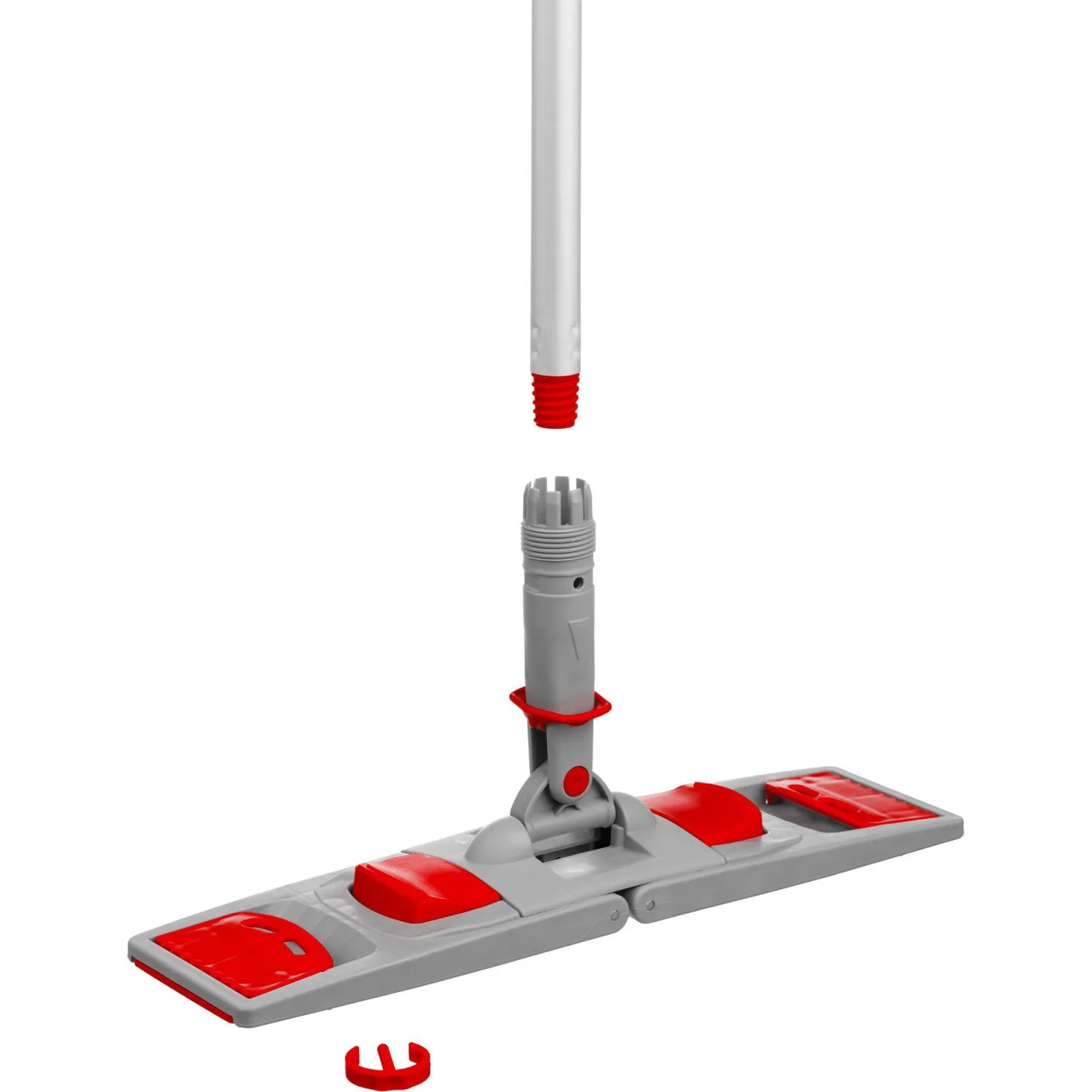 Держатель МОПа универс/зажимы, пластик LuscanProf  40х11см, серый/красный - фото 5