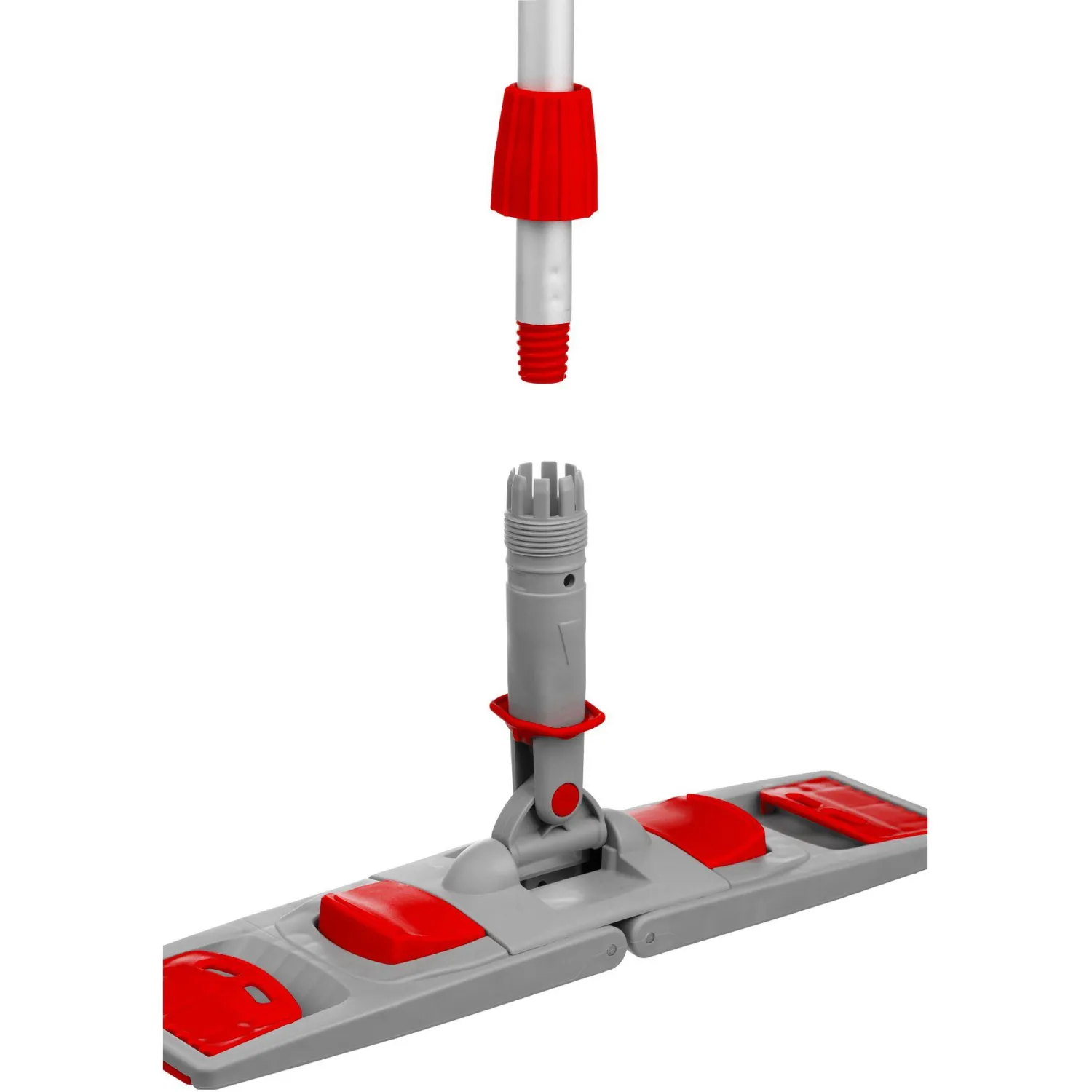 Держатель МОПа универс/зажимы, пластик LuscanProf  40х11см, серый/красный - фото 6
