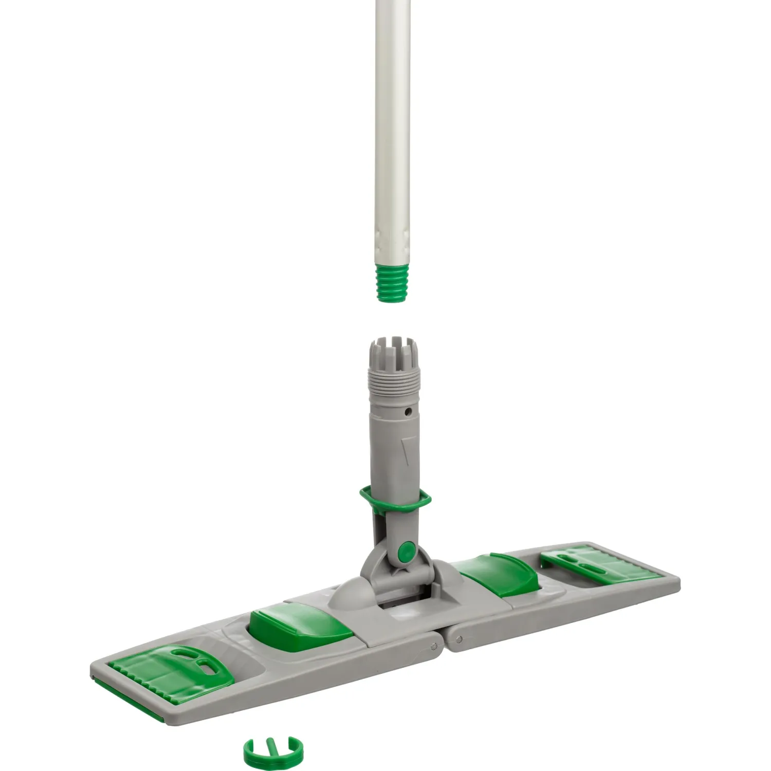 Держатель МОПа универс/зажимы, пластик LuscanProf  50х11см, серый/зеленый - фото 5