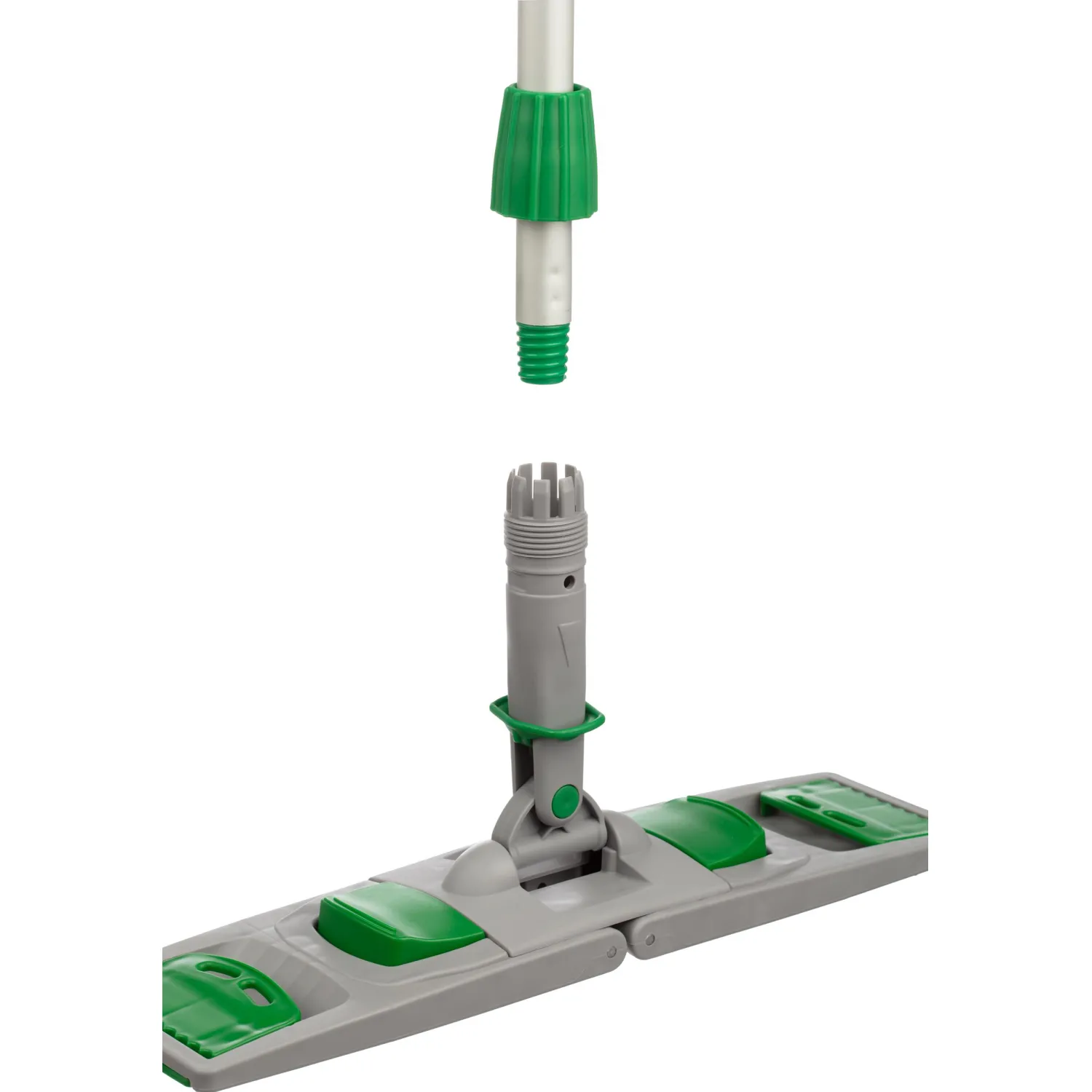 Держатель МОПа универс/зажимы, пластик LuscanProf  50х11см, серый/зеленый - фото 6