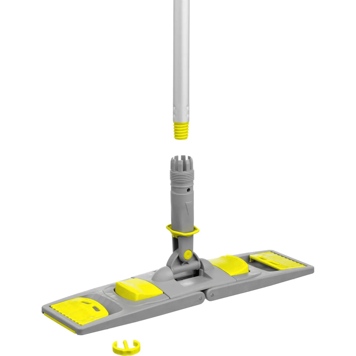 Держатель МОПа универс/зажимы, пластик LuscanProf  50х11см, серый/желтый - фото 5