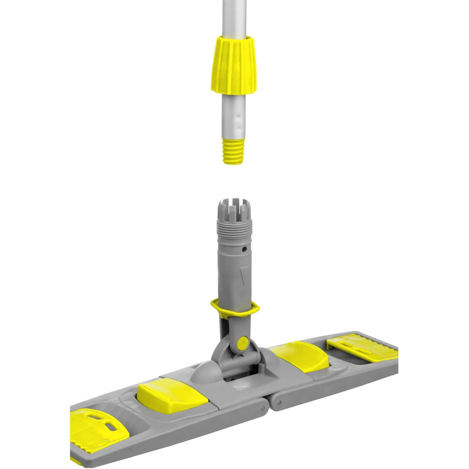 Держатель МОПа универс/зажимы, пластик LuscanProf  50х11см, серый/желтый - фото 6