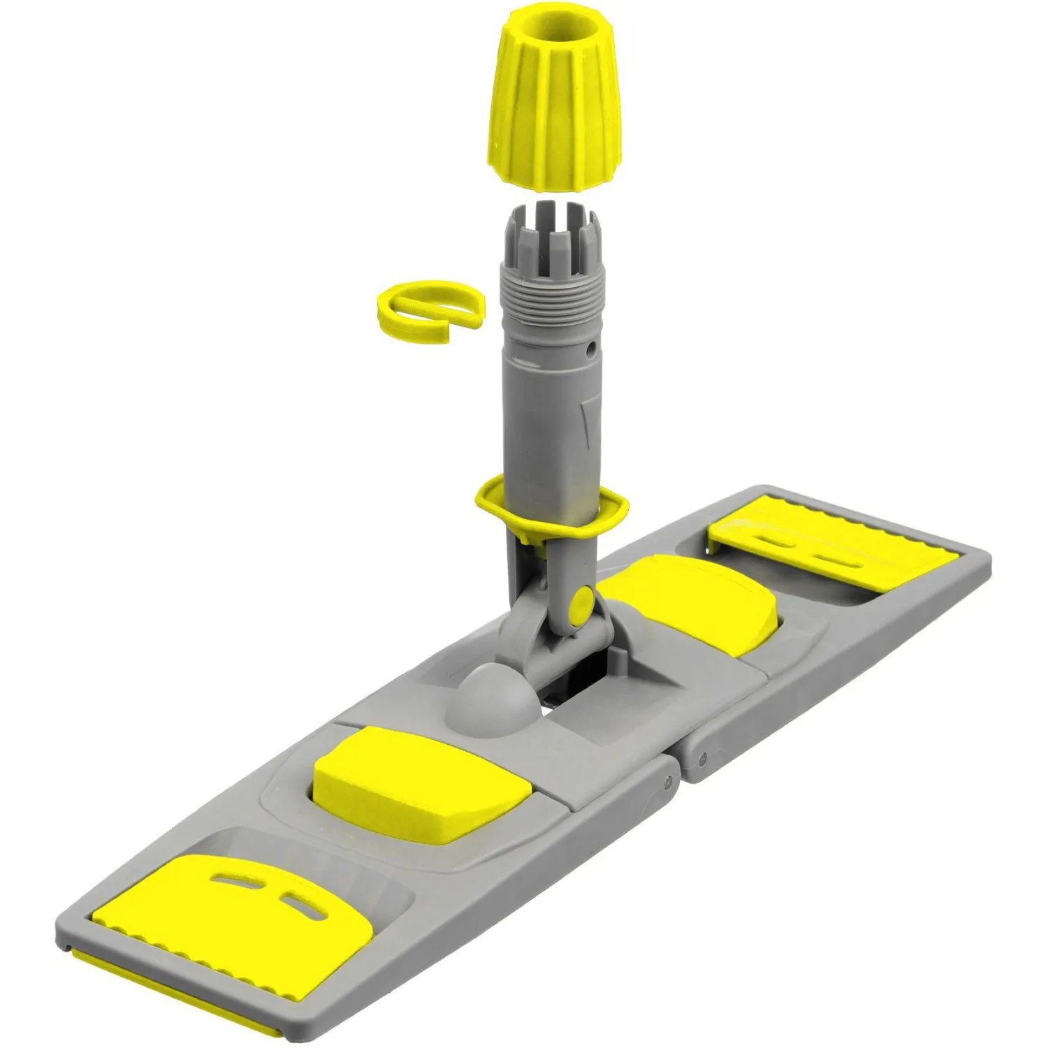 Держатель МОПа универс/зажимы, пластик LuscanProf  50х11см, серый/желтый - фото 8