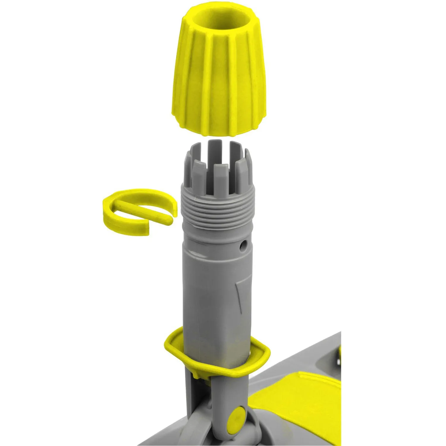 Держатель МОПа универс/зажимы, пластик LuscanProf  50х11см, серый/желтый - фото 9