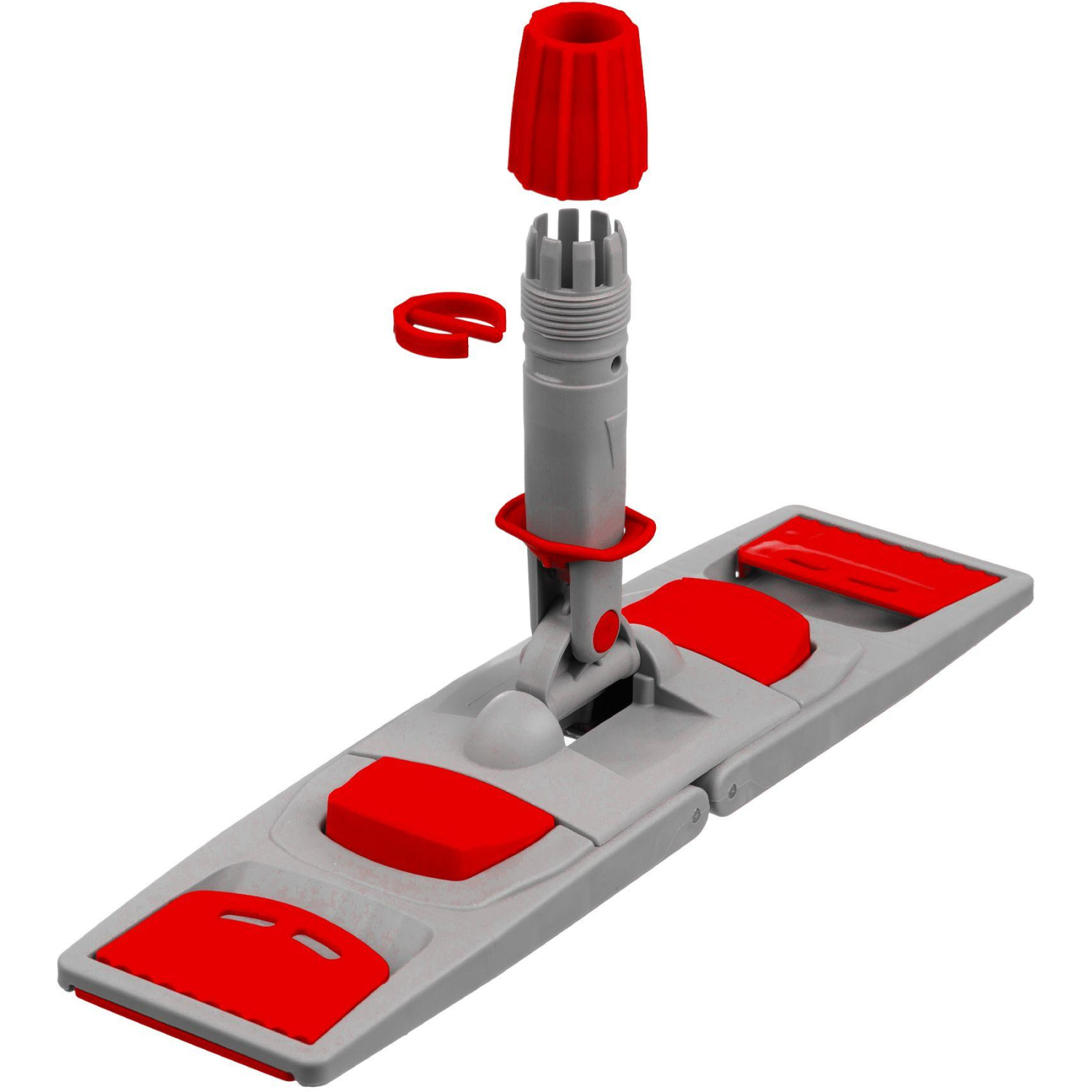 Держатель МОПа универс/зажимы, пластик LuscanProf  50х11см, серый/красный - фото 8