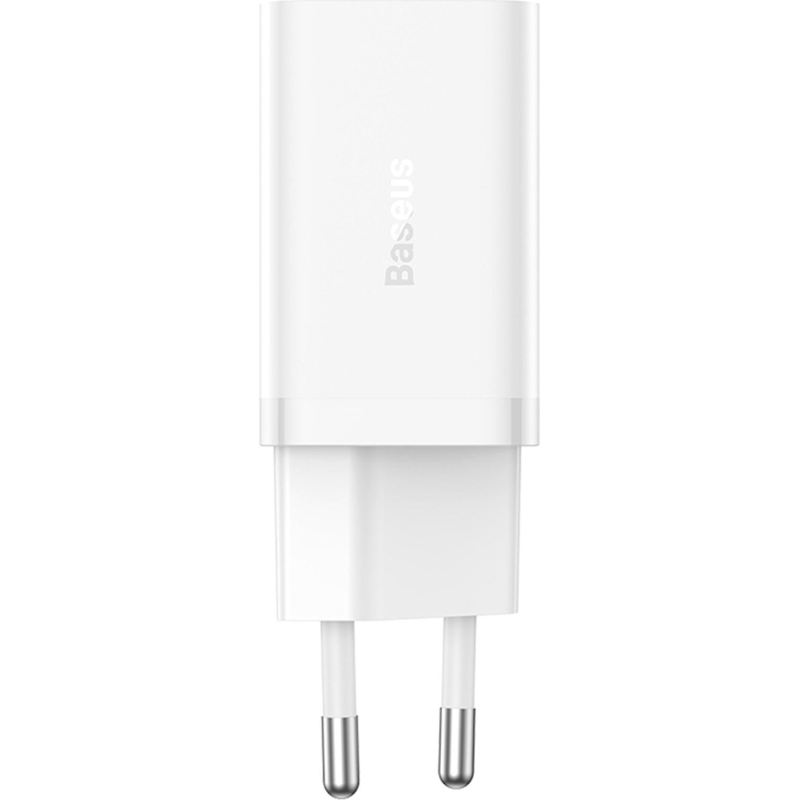 Зарядное устройство сетевое Baseus GaN5 Pro USB-C+C 40W белый - фото 4